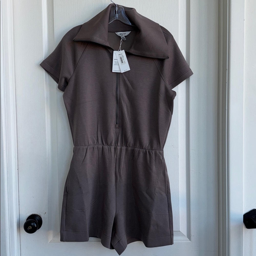 SPANX Women's AirEssentials Half Zip Romper size M - Picture 4 of 13